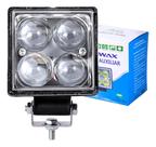 Farol Milha Auxiliar 4led 12w 9v36v Oval Quadrado 6500k