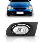 Farol milha auxiliar civic 2001 2002 2003 com grade