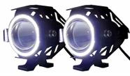 Farol Milha Auxiliar Led U7 15w Angel Eye Branco Par