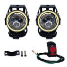 Farol Milha Lacflex U7-10W 12-65V Com Angel Eyes + Interruptor