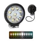 Farol Milha Led 9 Redondo 27W 12/24V Carro Caminhao 4Pol Alto Desempenho Selado Redondo