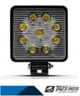 Farol milha led universal 12/24v 9 leds 6000k quadrado und