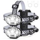 Farol MIOISY recarregável de alto lúmen, 5 LED, impermeável, pacote com 2 unidades
