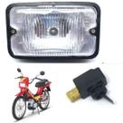 Farol mobilete caloi carcaca plastica com interruptor