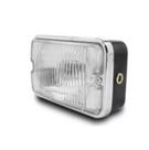 Farol Mobilete Mobyllete Lente Vidro Preto Aro Cromado