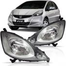 Farol new honda fit 2009 2010 2011 2012 cromado tyc