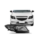 Farol Onix Prisma 2013 A 2016 Manual Mascara Negra Cromado
