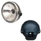 Farol Optico Completo para Moto Ybr 125 Factor K/E/ED 09/16 - Aro Cromado (sem Lampada)
