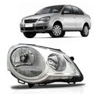 Farol Polo 2007 2008 2009 2010 2011 2012 Elétrico Cromado C/ Motor