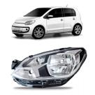 Farol Preto Filete Cromado VW UP 2017 18 2020 2021 Esquerdo Farol Preto Filete Cromado VW UP 2017 18 2020 2021 Esquerdo
