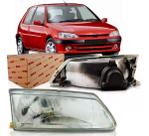 Farol Principal Peugeot 106 / 92 a 96 Lado Direito (Passageiro) Farol Principal Peugeot 106 / 92 a 96 Lado Direito (Passageiro)