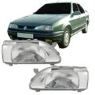 Farol renault 19 ano 1994 1995 1996 1997 1998 cromado manual tyc
