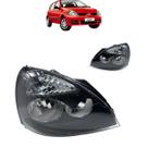 Farol renault clio 2003 2004 a 2012 mascara negra direito