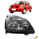 Farol Renault Clio 2003 Á 2012 Máscara Negra Foco Duplo Farol Renault Clio 2003 Á 2012 Máscara Negra Foco Duplo