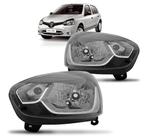 Farol renault clio 2013 2014 2015 2016 máscara negra