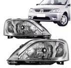 Farol Renault Logan 07 08 09 10 Máscara Cromada Lado Direito Passageiro Marca TYC
