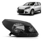 Farol Renault Sandero 2012 2013 2014 Manual Máscara Negra