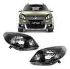 Farol Renault Sandero Stepway 2012 2013 2014 Mascara Negra