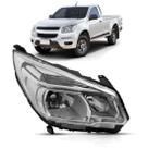 Farol s10 2012 2013 2014 2015 cromado sem projetor