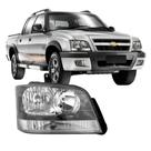 Farol S10 Blazer Pitbull 2001/2011 Mascara Cinza Direito