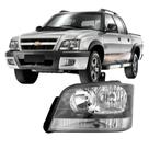Farol S10 Blazer Pitbull 2001/2011 Mascara Cinza Esquerdo