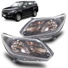 Farol s10 trailblazer 2017 2018 2019 manual com friso preto sem led