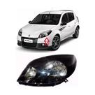Farol Sandero Stepway Mascara Preta 2012 2013 2014 Direito