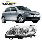 Farol saveiro 2008 a 2013 g5 mascara cromada foco duplo esquerdo Farol saveiro 2008 a 2013 g5 mascara cromada foco duplo esquerdo