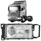 Farol Sem Pisca LE SC Serie 4 114 124 1997 ate 2008 Refletor Alto e Baixo Lente Vidro H4 24V 70W Carcaça em termoplásticos com borracha de vedação