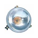 Farol Sem Vigia 178Mm Com 3 Orelhas Busscar Caio Ciferal Marcopolo Onibus Urbano, lente vidro, refletor em aco Usa Assimetrica ou H5
