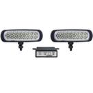 Farol slim LED 3,2W bivolt 3X1 luz amarelo angulo 90 graus preto 12x3,5cm ABS e policarbonato