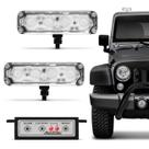 Farol Slim Strobo Estrobo Safetycar Luz Milha Power Led Vermelho Par