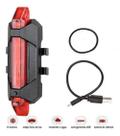 Farol Traseiro Led Recarregável Usb para bike com 5 leds super Potente