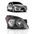 Farol vectra 2009 a 2012 máscara negra lente lisa