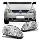 Farol Volkswagen Fox Spacefox Crossfox Foco Duplo Máscara Cromada 2006 2007 2008 2009 2010