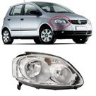 Farol Vw Fox 07/11 FOCO DUPLO/MÁSCARA CROMADA LADO DIREITO