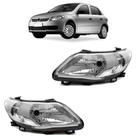 Farol VW Gol Saveiro Voyage G5 2009 2010 2011 2012 Foco Simples Cromado Par