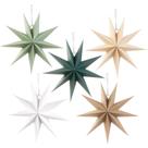 Faroles de Papel Estrella SUNBEAUTY Verde Salvia 30 cm Navidad x5