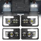 Faros LED Auxbeam 4x6 con DRL Haz Alto/Bajo DOT para Camiones