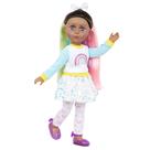Fashion Doll Glitter Girls Torrei de 14 polegadas com roupa de arco-íris