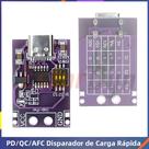 Fast Charge Decy Gatilho Suporte, Tensão Fixa Saída, PD, QC, AFC, 5V, 9V, 12V, 15V, 20V