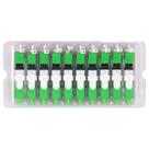 Fast Connector SC/APC com CLIP e Trava Verde Múltiplo: 10 Fast Connector SC/APC com CLIP e Trava Verde Múltiplo: 10