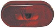 Fasteners Unlimited 003-54P Luz de Sinalização Oval Vermelha 12V Fasteners Unlimited 003-54P Luz de Sinalização Oval Vermelha 12V