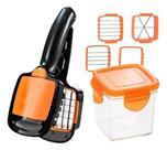 Fatiador Manual Com Pote Multi Cortes Cortador Frutas Legumes