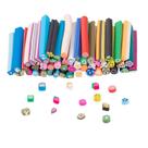 Fatias de cana NBEADS Polymer Clay Nail Art 50 unidades misturadas Fatias de cana NBEADS Polymer Clay Nail Art 50 unidades misturadas