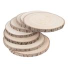 Fatias de madeira Maputune, 8 peças de 25 a 28 cm de largura, inacabadas para bricolage