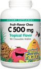Fatores naturais de vitamina C mastigável 500 mg para crianças 180 unidades