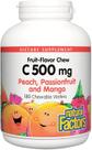 Fatores naturais mastigáveis de vitamina C para crianças 500 mg 180 bolachas
