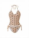 Fatos de banho Tankini para mulheres Verdusa Polka Dots Apricot