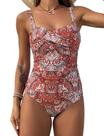 Fatos de banho Tankini ZAFUL Tummy Control de cintura alta para mulheres